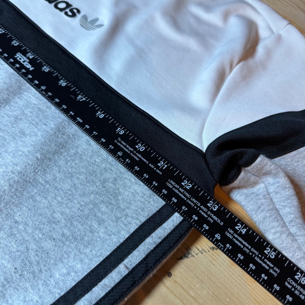 Adidas Originals ZX Colorblock Sweatshirt Mens Large Grey White Black Pullover - Picture 2 of 8